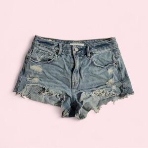 PacSun Distressed Light Blue Jean Shorts